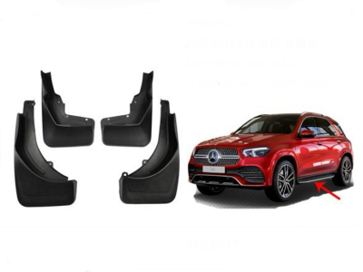 Брызговики OEM для Mercedes GLE (W167) 2019+ | AMG, с порогами | комплект: передние+задние
