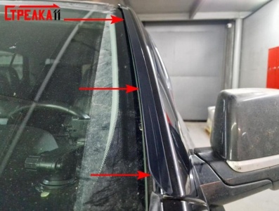 Премиум водостоки дефлекторы лобового стекла Шевроле Траверс 2 2017-2024