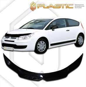 Дефлектор капота Citroen C4 2008-2010 | черный