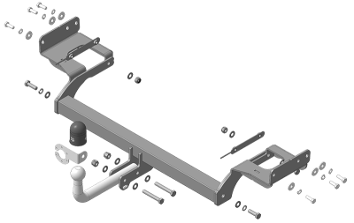 Фаркоп Hyundai Tucson 2018-2021 | шар A - оцинкованный, нагрузка 75/1600 | АвтоСтандарт | H106A