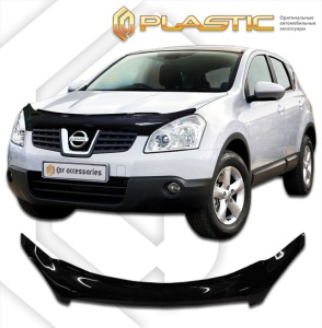 Дефлектор капота Nissan Qashqai J10 2007-2010 | exclusive, черный