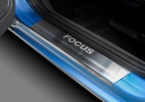 Накладки на пороги для Ford Focus 2 2005-2011 | нержавейка, Rival