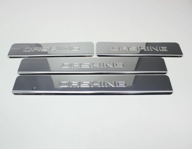 Накладки на пороги Джетур Дашинг нержавейка с логотипом