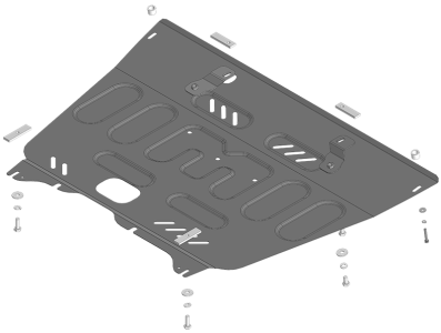 Защита картера Gac GS8 2023- | двигатель + КПП, 2 мм, сталь | MOTODOR | 77802 Защита картера Gac GS8 2023- | двигатель + КПП, 2 мм, сталь | MOTODOR | 77802