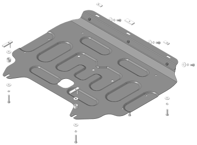 Защита картера Honda Freed 2 2016-2024 | двигатель + КПП, 2 мм, сталь | MOTODOR | 70819