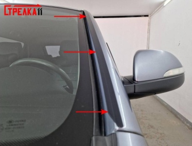 Премиум водостоки дефлекторы лобового стекла Ssang Yong Actyon (C200) 2010+/2014+