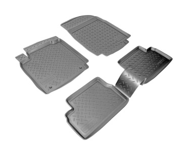 Коврики Nissan Micra 3 2005-2010 | полиуретановые, черные, Norplast