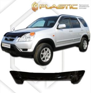 Дефлектор капота Honda CR-V 2 2001-2006 (RD4-RD7) | черный