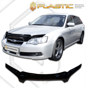 Дефлектор капота Subaru Legacy 4 седан 2003-2009 (BL) | черный