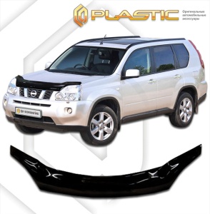 Дефлектор капота Nissan X-Trail 2007-2010 (T31) | exclusive, черный