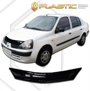 Дефлектор капота Renault Symbol 2006-2009 (LB) | черный