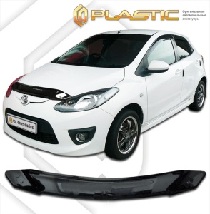 Дефлектор капота Mazda 2 2008-2014 | черный