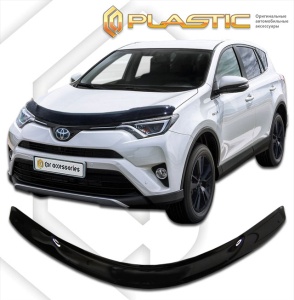 Дефлектор капота Toyota Rav4 40 рестайл 2015-2019 | черный
