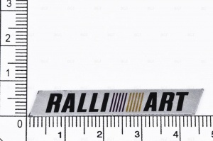 Шильд "Ralliart" Для Mitsubishi, Самоклеящийся, Цвет: Серый, 1 шт. «45mm*6mm»