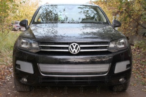 Защита радиатора для Volkswagen Touareg II (2010-2014) дорестайл | Стандарт