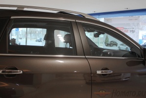 Верхние хром молдинги стекол для Chevrolet Captiva 2006-2016