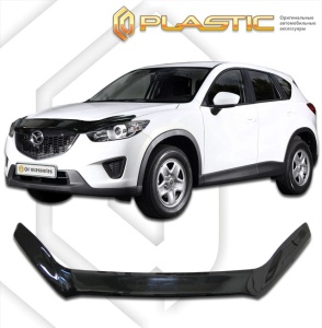 Дефлектор капота Mazda CX-5 1 2012-2017 (KE) | exclusive, черный