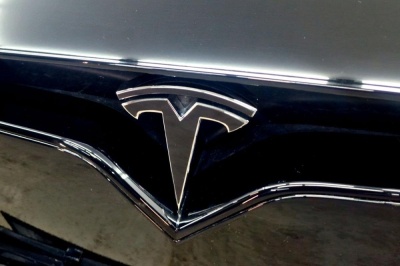 Накладки на передний логотип для Tesla Model X 2015-2021 | декор