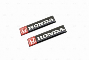 Шильд "Honda" Для Honda, Самоклеящийся, Цвет: Чёрный, 2 шт. «60mm*14mm»