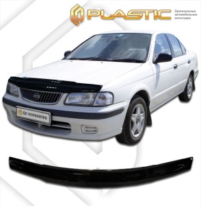Дефлектор капота Nissan Sunny 1998-2002 (FNB15, JB15, QB15) | черный